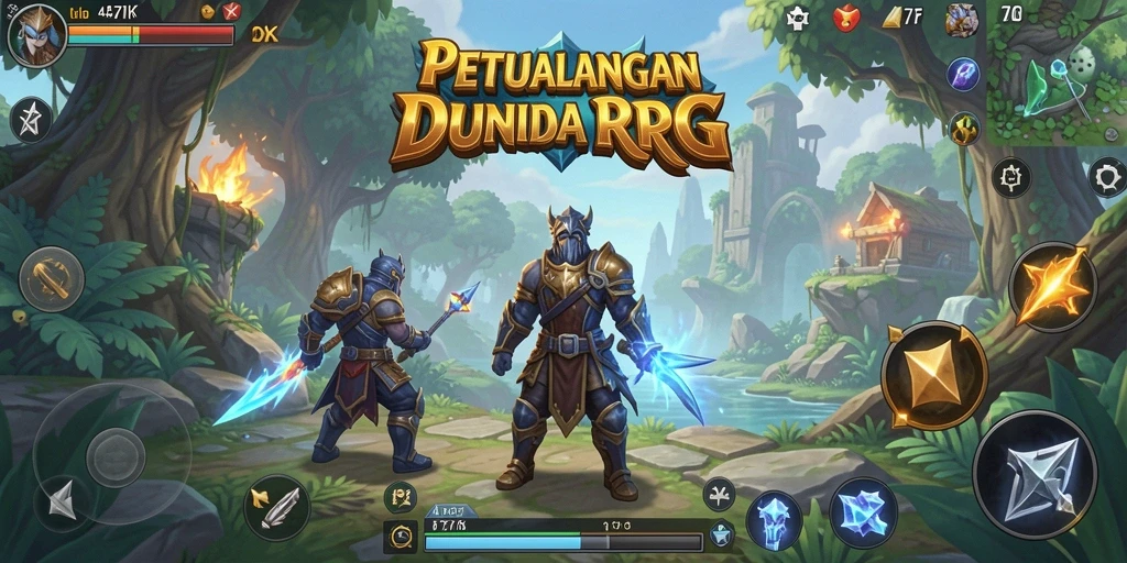 Tampilan gameplay RPG yang menakjubkan di 47F.
