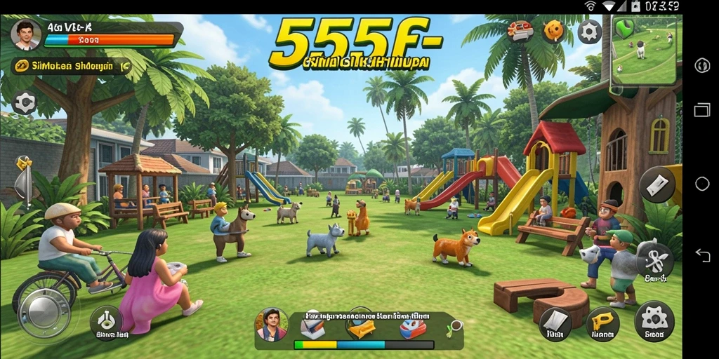 Gameplay 555F yang menyenangkan dan menantang.