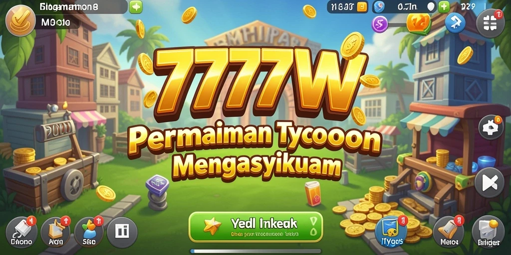 Tampilan screenshot utama 7777W dengan dinamika gameplay Tycoon.