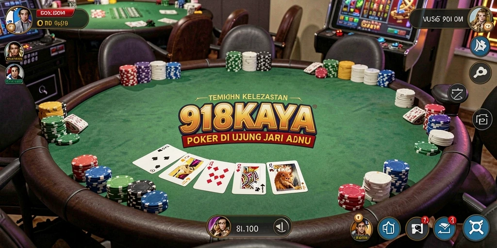 Tampilan gameplay seru dari 918KAYA saat bermain Poker.