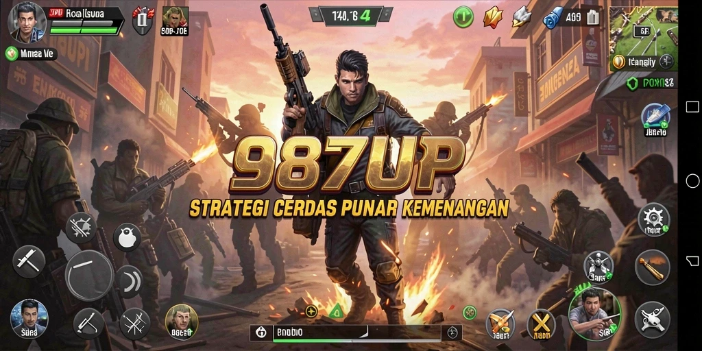 Tampilan gameplay seru dan strategis di 987UP.