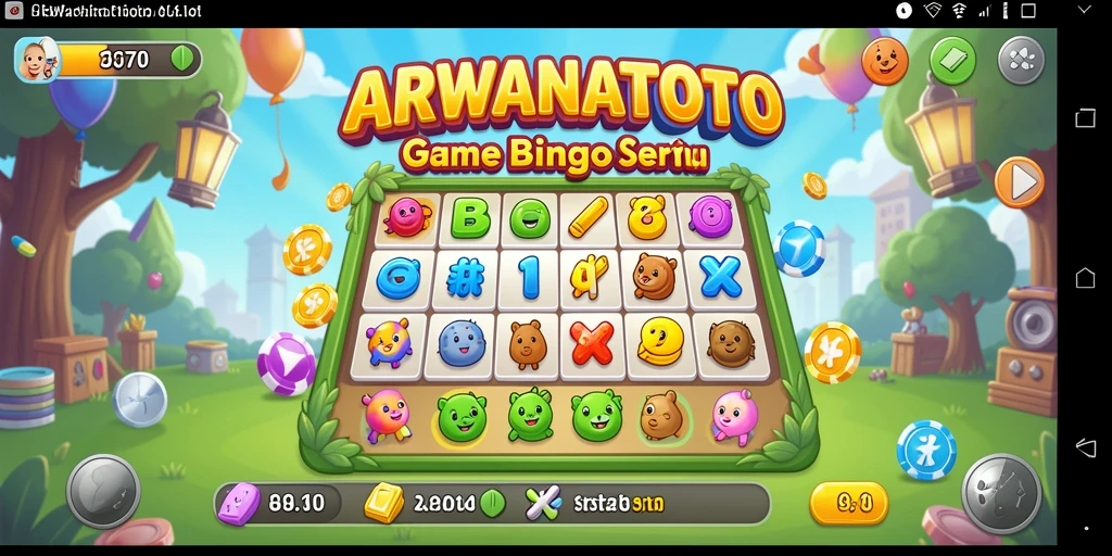 Tampilan gameplay seru ARWANATOTO dalam bermain Bingo.
