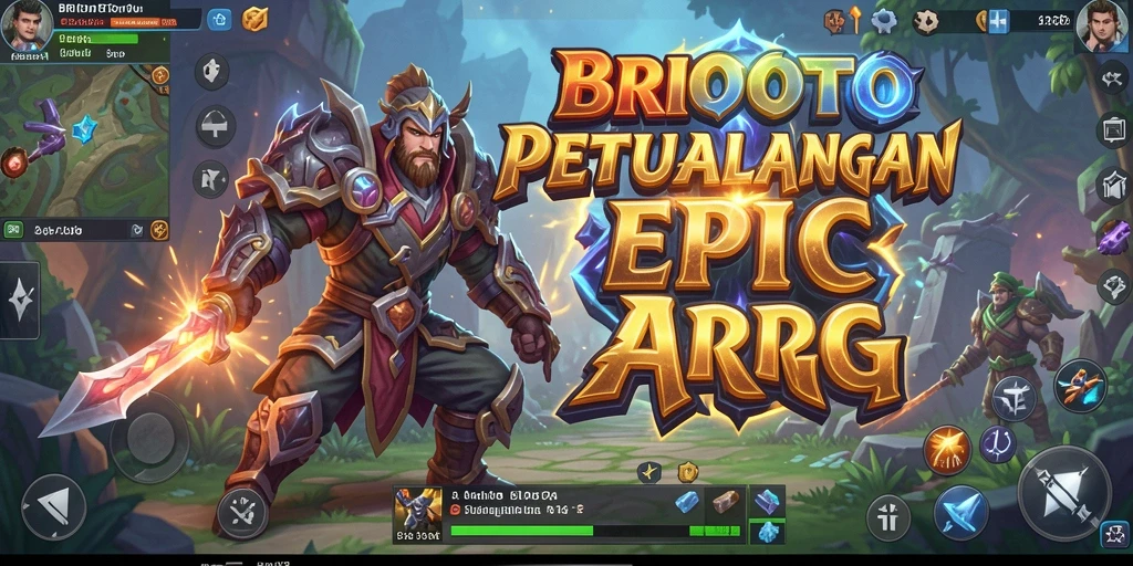 Tangkapan layar gameplay ARPG BRIOTOTO menampilkan pertarungan seru dan karakter yang dinamis.