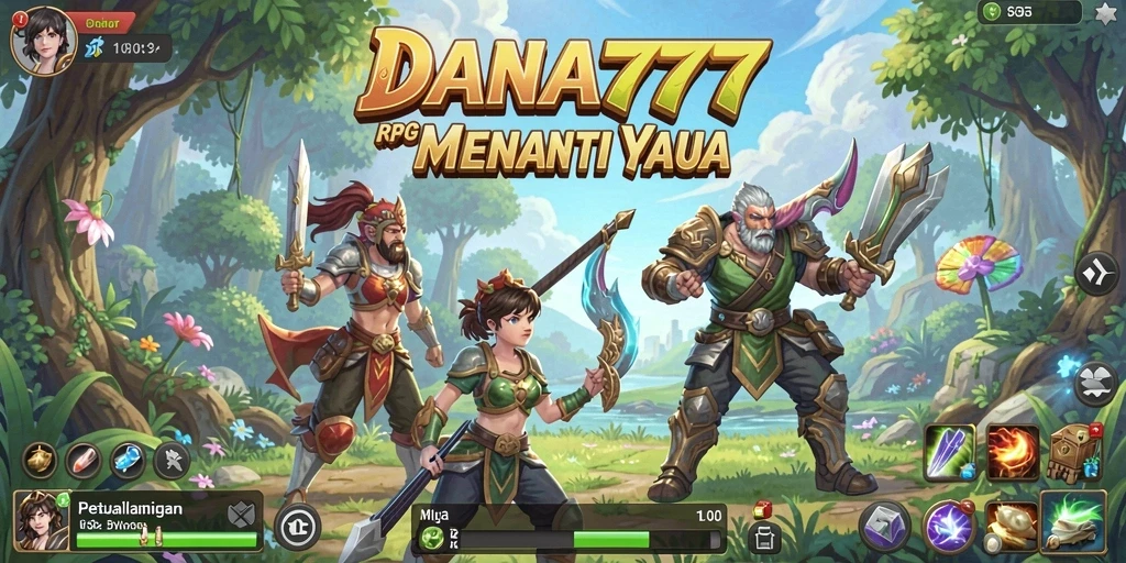 Screenshot gameplay DANA777 menampilkan aksi seru dalam pertempuran RPG.