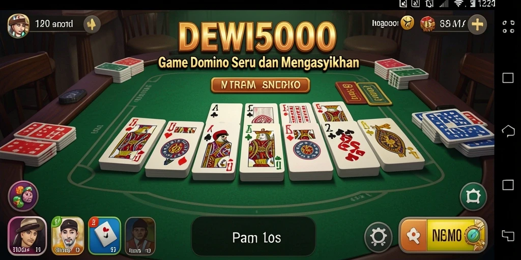 Tampilan gameplay seru DEWI5000 dalam permainan Domino.