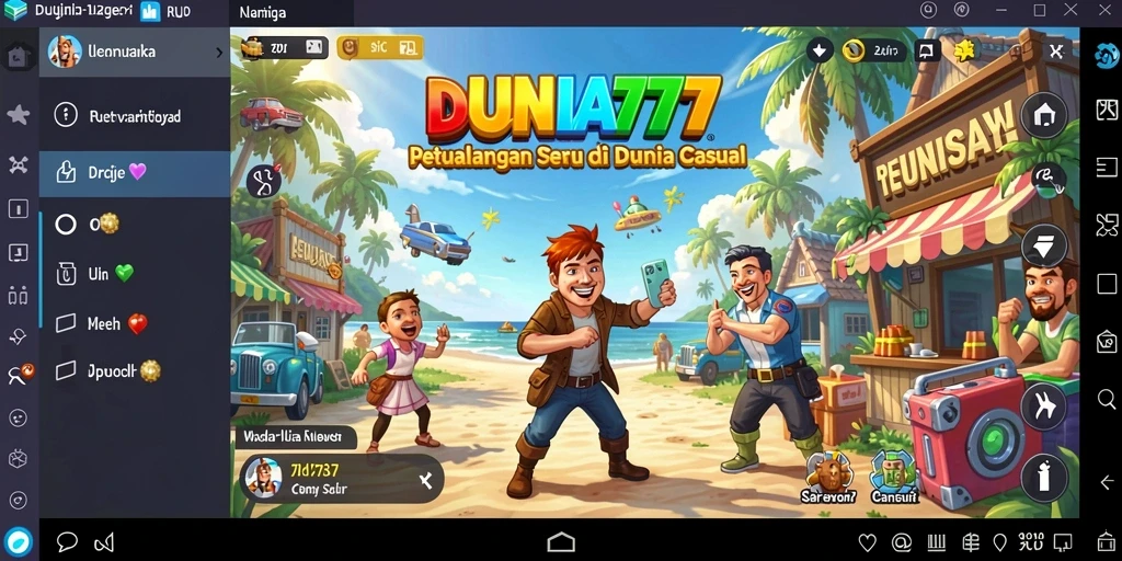 Tampilan gameplay seru DUNIA777 yang penuh warna.