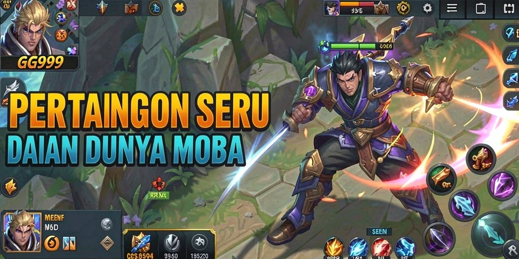 Gameplay seru dan strategis dalam GG999 di arena MOBA.