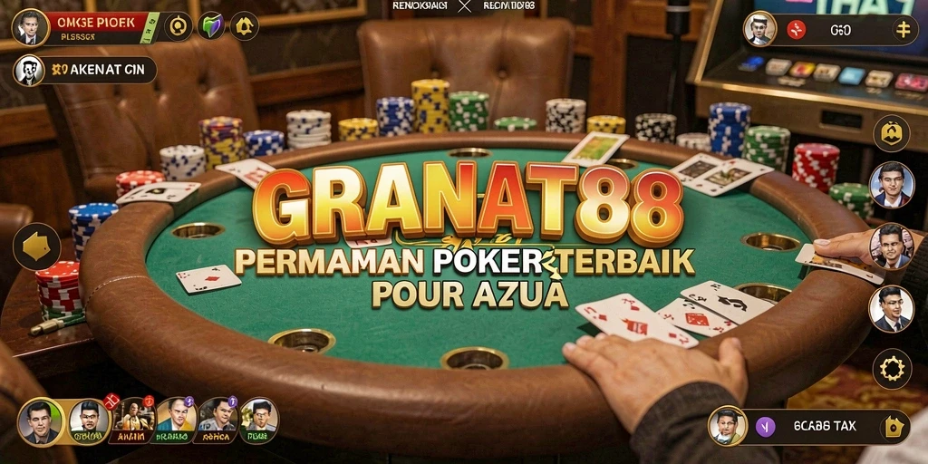 Screenshot gameplay GRANAT88 menampilkan aksi seru dalam permainan poker.