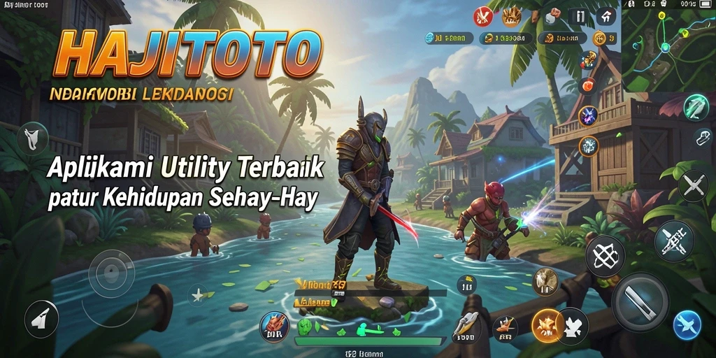 Tampilan aplikasi HAJITOTO dengan fitur-fitur Utility yang mudah diakses.