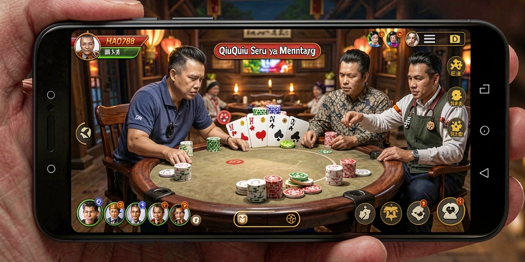 Tampilan gameplay seru dari HAO788 dengan suasana QiuQiu.