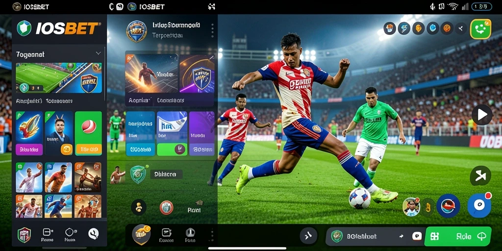 Tampilan screenshot IOSBET menampilkan antarmuka permainan olahraga yang menarik dan interaktif.