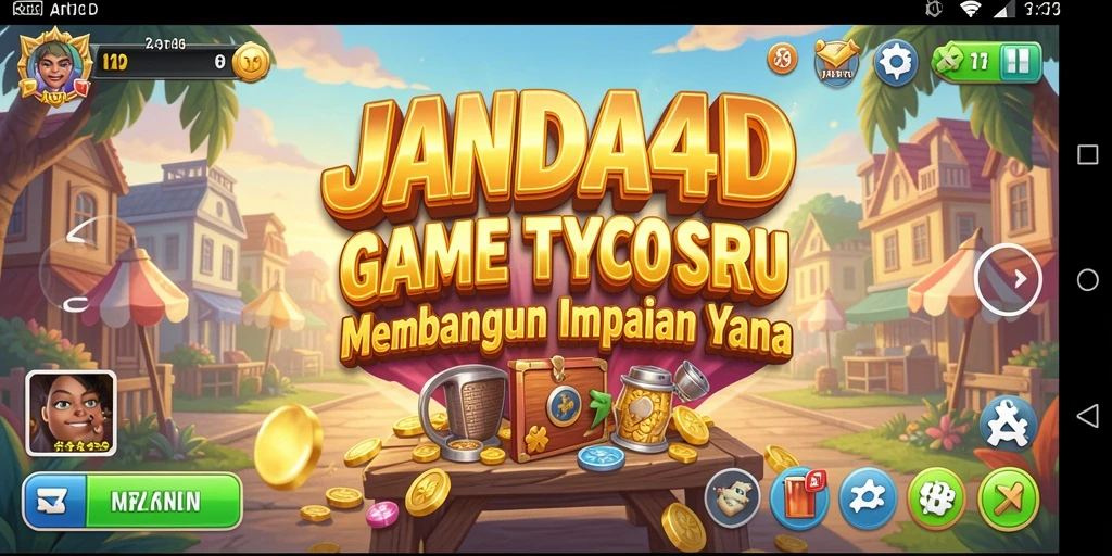 Tangkapan layar gameplay JANDA4D menampilkan pengalaman Tycoon yang seru.
