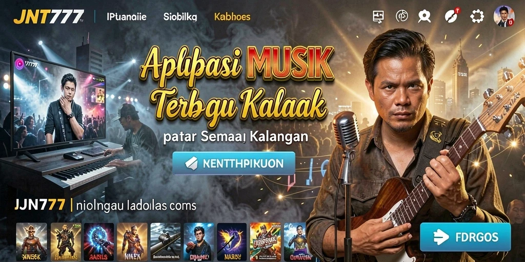 Tampilan gameplay JNT777 dengan koleksi musik yang beragam.