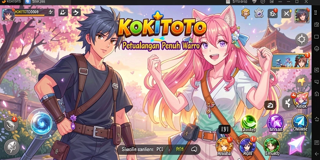 Gameplay seru KOKITOTO dengan karakter Anime menarik.