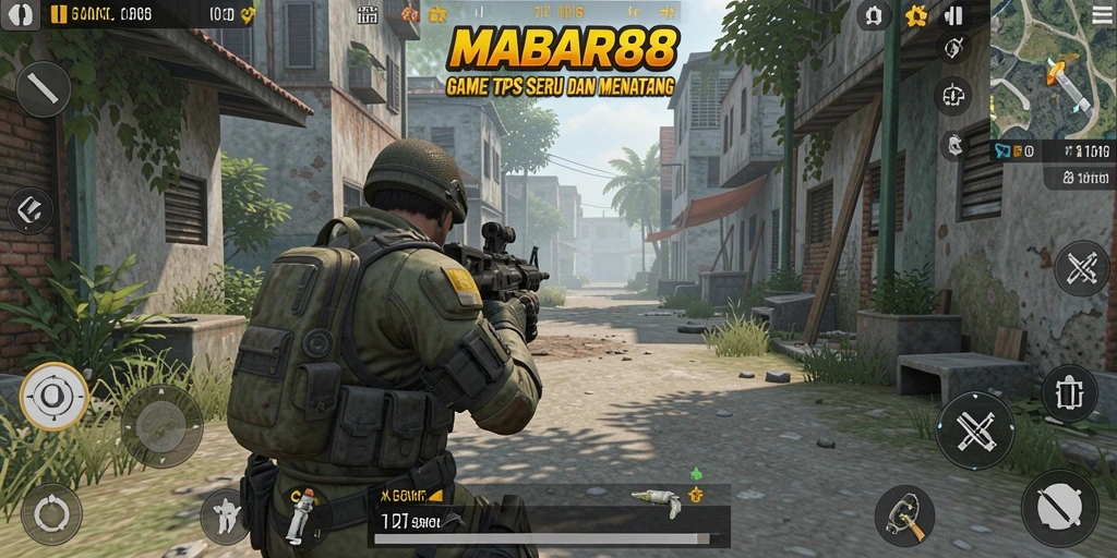 Tampilan gameplay MABAR88 menampilkan aksi seru dan intens.