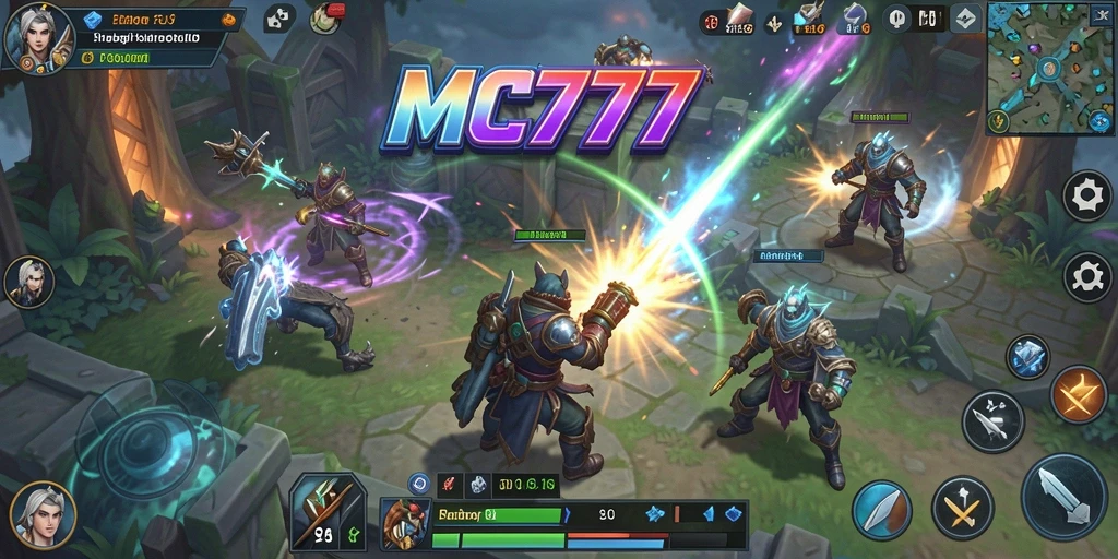 Screenshot menampilkan aksi gameplay strategis yang mendebarkan di MC777.
