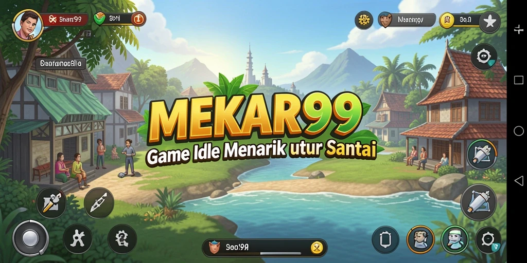 Tampilan menarik dari gameplay MEKAR99 dengan karakter yang menggemaskan.