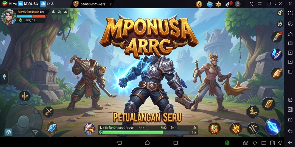 Tampilan gameplay seru di dunia RPG MPONUSA.