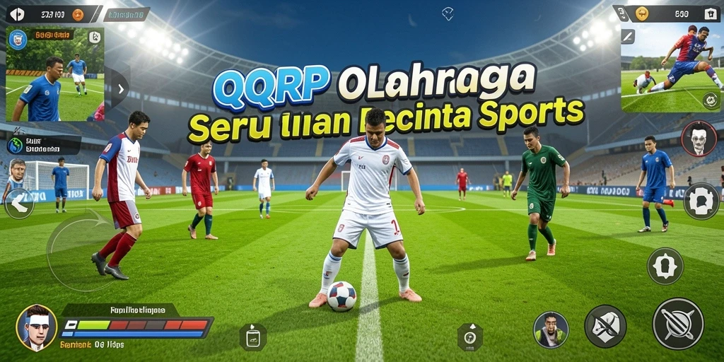 Tangkapan layar menunjukkan aksi seru dalam game olahraga QQRP.