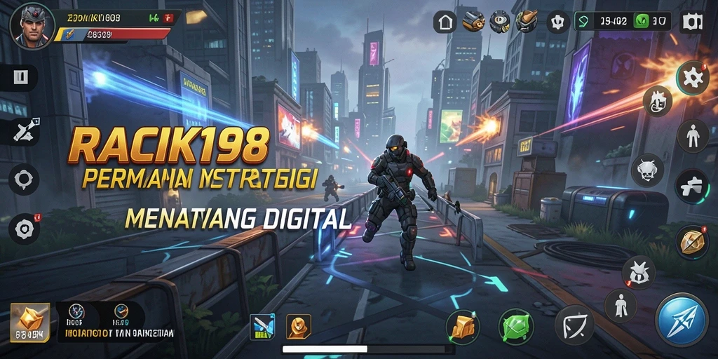 Tampilan gameplay yang mendebarkan dalam RACIK198.
