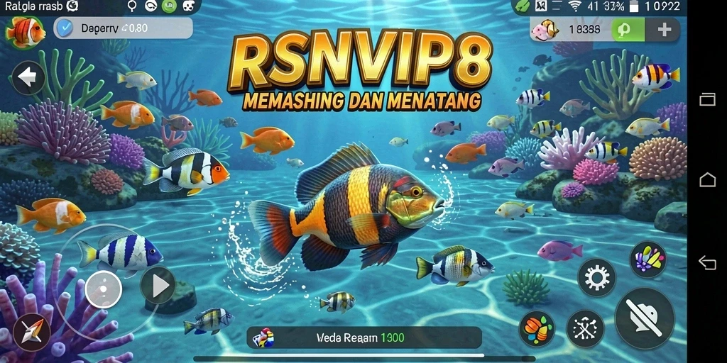Tampilan gameplay RSNVIP8 dengan suasana memancing yang menakjubkan.