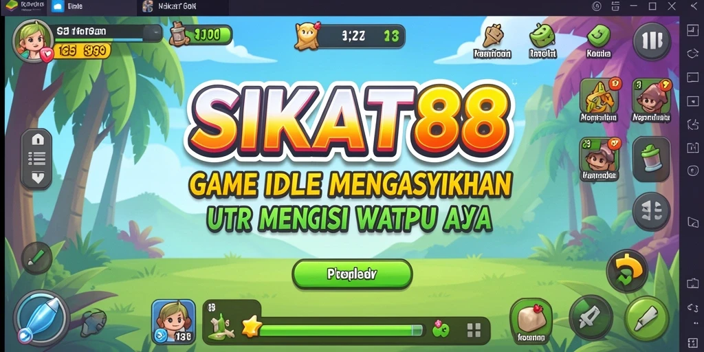 Tangkapan layar gameplay SIKAT88 menampilkan keseruan pengelolaan kerajaan Idle.