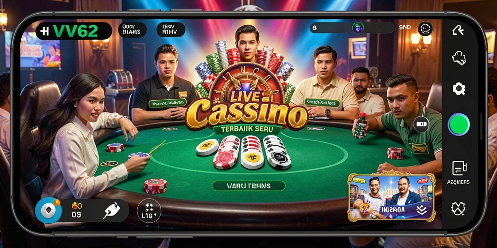 Gameplay Live Casino yang mendebarkan di VV62.