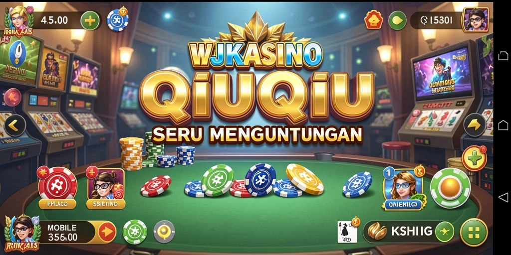 Tampilan permainan QiuQiu penuh semangat di WJKASINO.